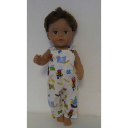 tuinbroek wit piraat baby born 43cm