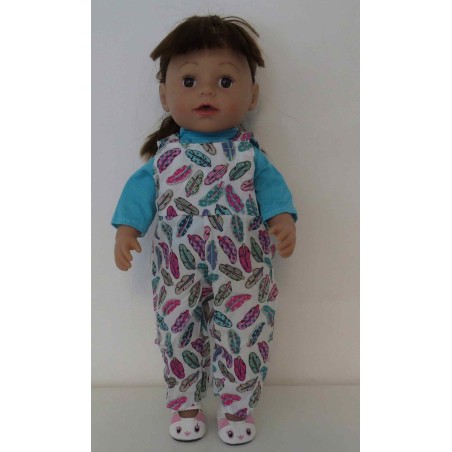 tuinbroek veren baby born 43cm