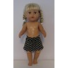 rok zwart met wit baby born 43cm