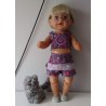 zomerkleding  setje grijs circels baby born 43cm