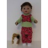 najaars setje rood bloemen  baby born 43cm