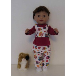 najaars setje uilen baby born 43cm