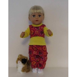 najaars setje rood roosjes baby born 43cm