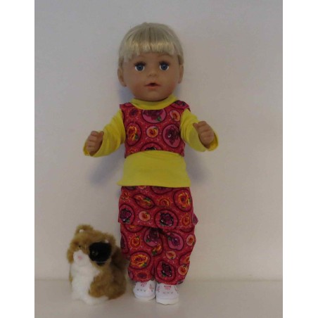 najaars setje rood roosjes baby born 43cm