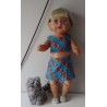 zomerkleding  setje blauw eekhoorns baby born 43cm