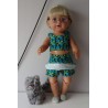 zomerkleding  setje groen bloemen groen  baby born 43cm