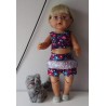 zomerkleding  setje blauw bloemen rood  baby born 43cm