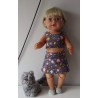zomerkleding  setje grijs bloemen  baby born 43cm