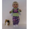 najaars setje paars bloemen baby born 43cm