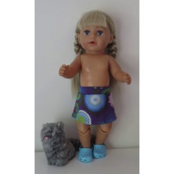 rok paars gekleurd baby born 43cm