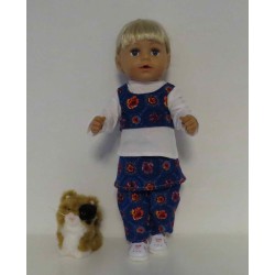 najaars setje blauw roosjes baby born 43cm