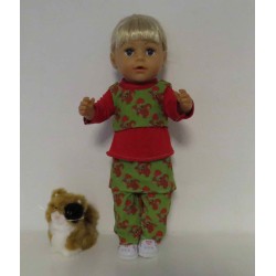 najaars setje groen eekhoorns baby born 43cm
