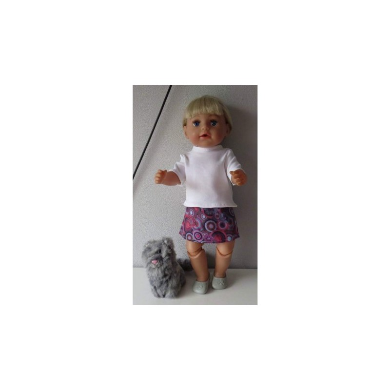 rok setje grijs circels baby born 43cm