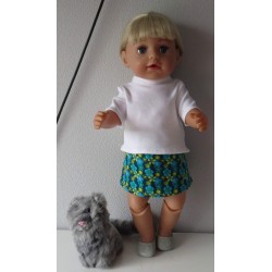 rok setje groen gebloemd baby born 43cm