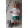 rok setje groen gebloemd baby born 43cm