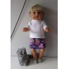 rok setje paars bloemen baby born 43cm