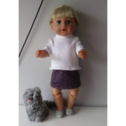 rok setje grijs sterren roze baby born 43cm