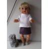 rok setje grijs sterren roze baby born 43cm
