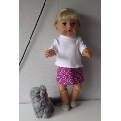 rok setje roze retro baby born 43cm