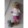 rok setje roze retro baby born 43cm