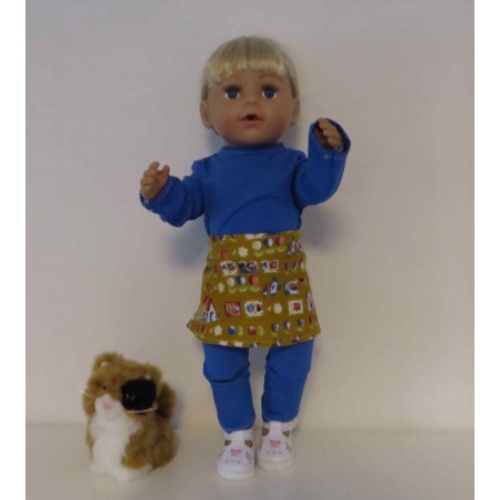 rok setje oker geel eendjes baby born 43cm