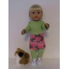 rok setje roosjes  baby born 43cm