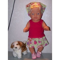 rok setje strawberry shortcske groen baby born 43cm