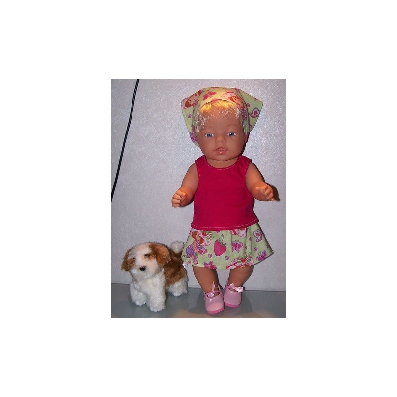 rok setje strawberry shortcske groen baby born 43cm
