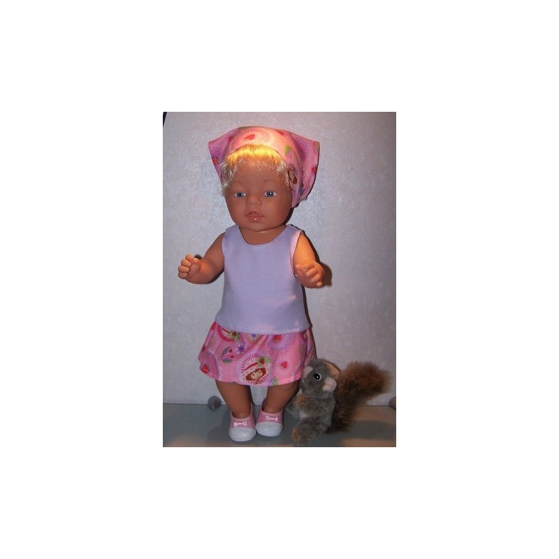 rok setje strawberry shortcake bloem baby born 43cm