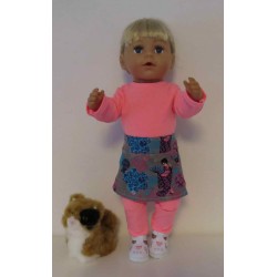 rok setje grijs gaisha baby born 43cm