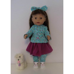 rok setje mint hartjes baby born 43cm