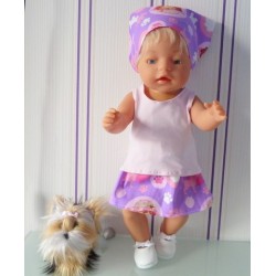 rok setje strawberry shortcake lila baby born 43cm