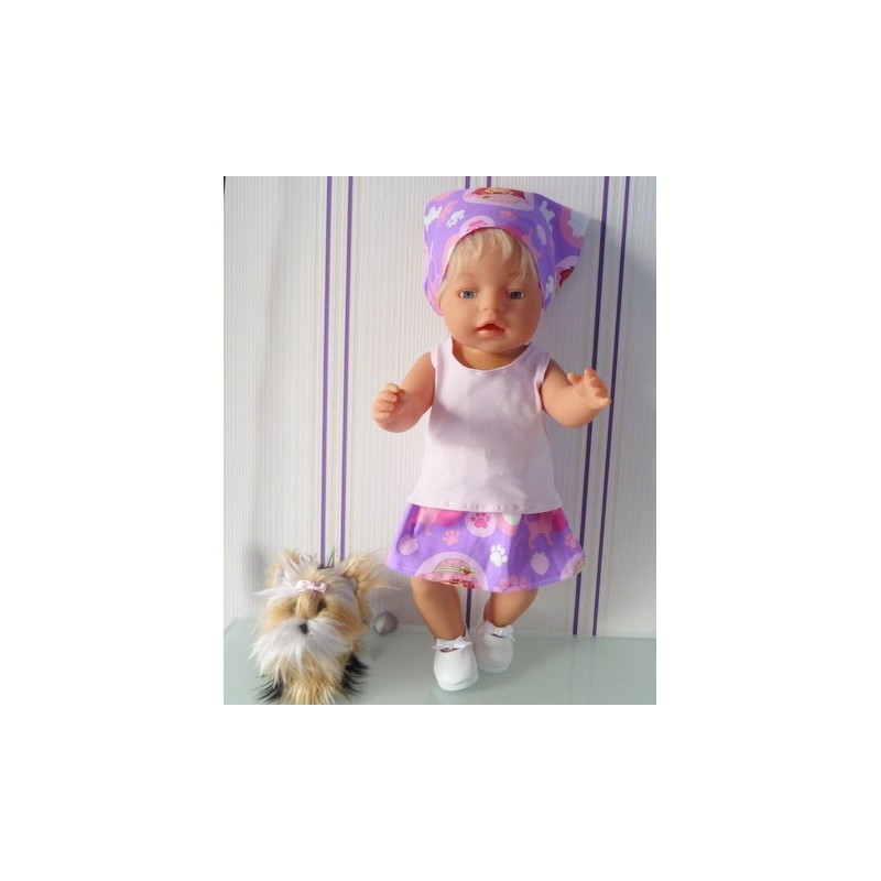 rok setje strawberry shortcake lila baby born 43cm
