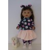 rok setje blauw kat baby born 43cm