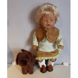 rok setje groen geruit baby born 43cm