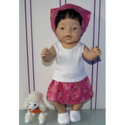 rok setje hipdepip roze baby born 43cm