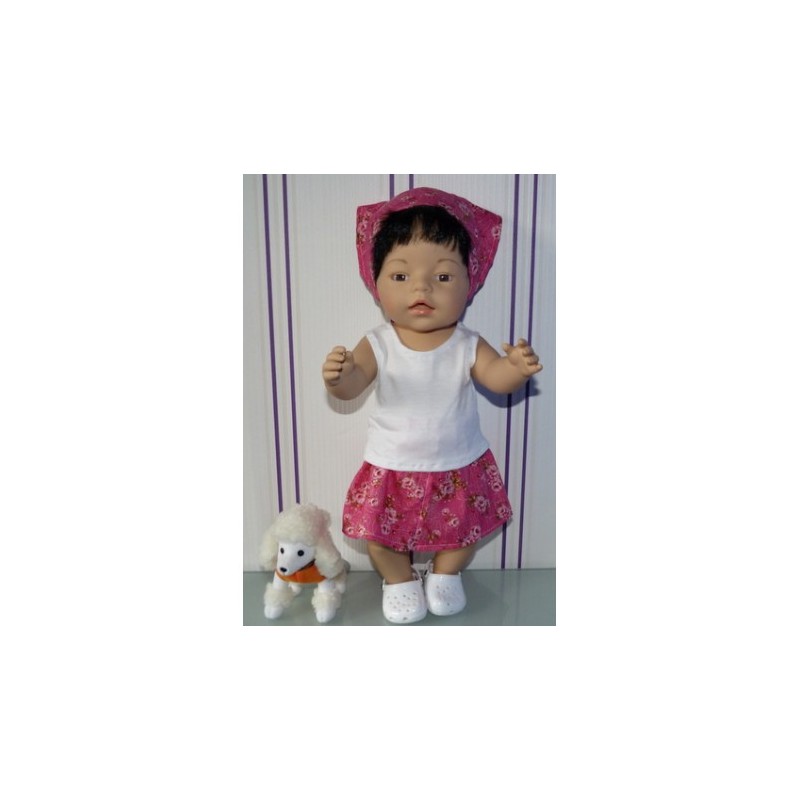 rok setje hipdepip roze baby born 43cm