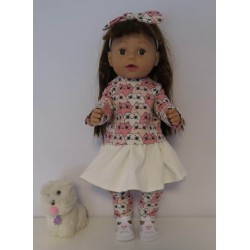 rok setje katten roze baby born 43cm