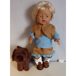 rok setje geruit baby born 43cm
