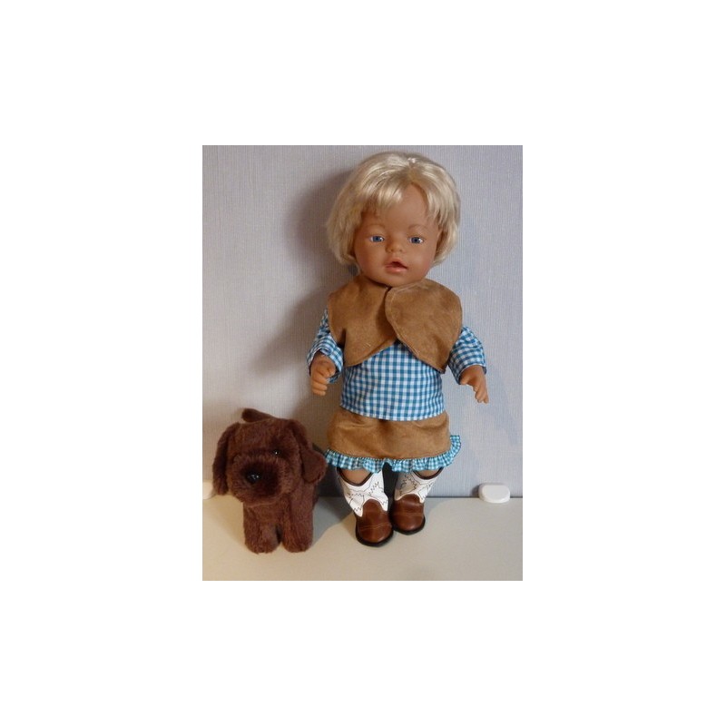rok setje geruit baby born 43cm