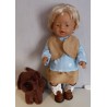 rok setje blauw bloemen baby born 43cm