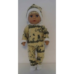 wintertrui set geel dieren  baby born 43cm