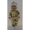 wintertrui set geel dieren  baby born 43cm