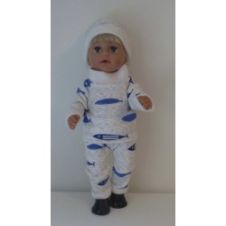 wintertrui set vissen baby born 43cm