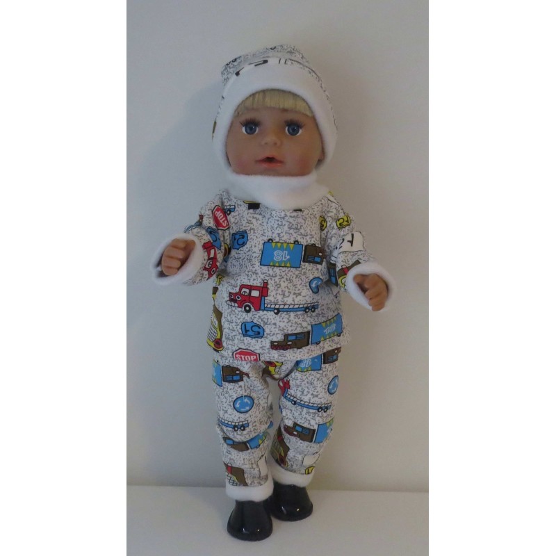 wintertrui set bouwwagens baby born 43cm