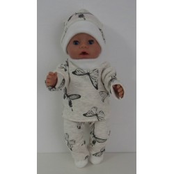 wintertrui set vlinders baby born 43cm