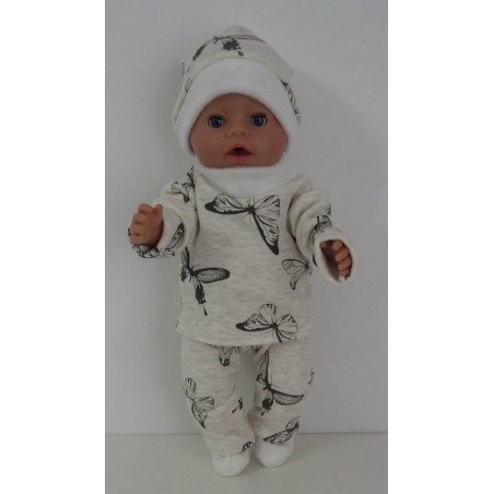 wintertrui set vlinders baby born 43cm