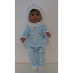wintertrui set blauw koeien baby born 43cm