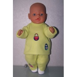 fleecepak groen matroeksa baby born 43cm