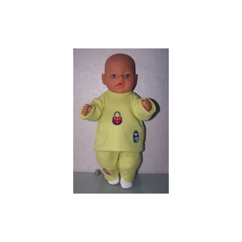 fleecepak groen matroeksa baby born 43cm